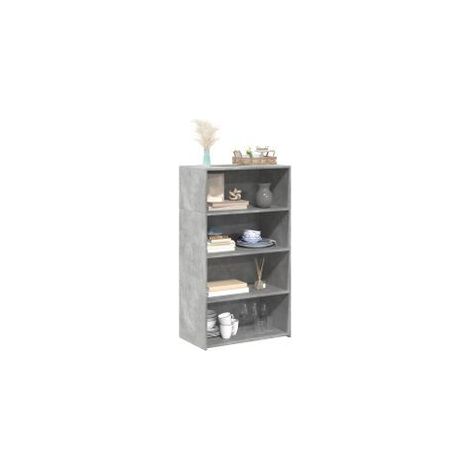 Buffet haut gris béton 70x41x124 bois d'ingénierie (1/4)