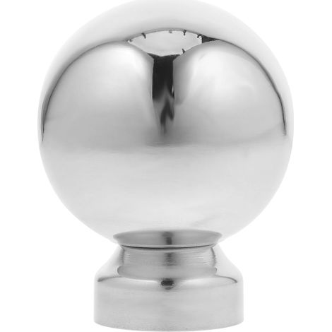 Boule décorative creuse en acier inoxydable pour jardin, chapeau sphérique fleuron de jardin