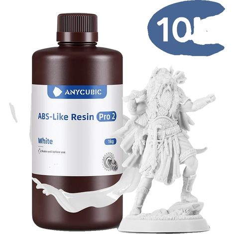 Resina 3D, alta precisione, polimerizzazione UV rapida, 10 kg, bianca (1/2)