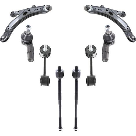 KIT BRACCIO OSCILLANTE 8 PEZZI COMPATIBILE CON SEAT LEON (1M1) 1.9 TDI / Kit Sospensione Completo OE/OEM / Bracci Oscillanti + Testine Sterzo / Sostituzione Diretta OEM