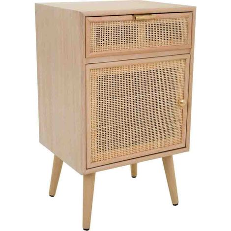 Mesita de MDF y rejilla marrón 42x36.5x71 (1/5)