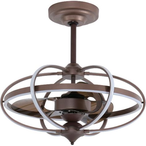 VENTILADOR DE TECHO DC CON LUZ LED MODELO IMBAT MARRÓN (1/3)