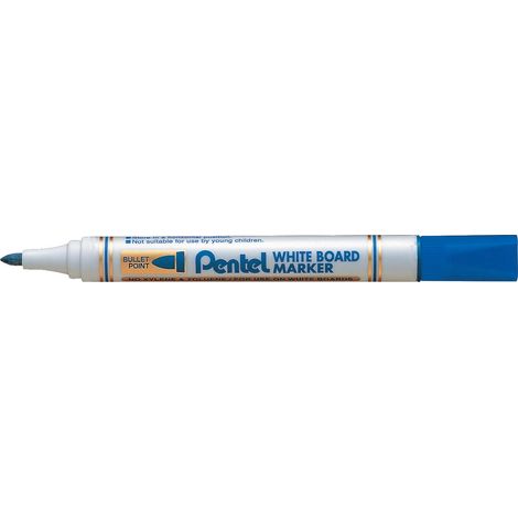 Pentel MW85 Marcatore per Lavagne bianche punta conica, 12 Pezzi, Blu (1/5)