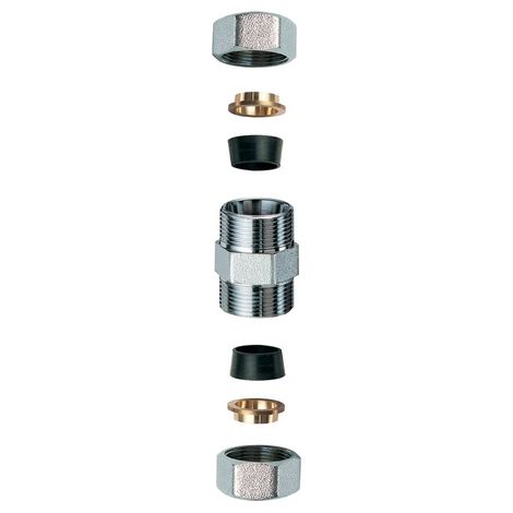 NIPLEX DOPPIO CROMATO C/MONOCONO IN GOMMA PER RAME- 3/4 x 22- FAR- pezzi 1