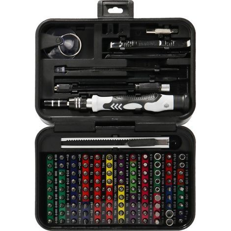 132 en 1 Tournevis de Precision,Portable Kit, Magnétique Outils de Réparation Pour Réparer Smartphone,Ordinateur,Tablette,Lunettes,Montre,Petits Appareils Ménagers (1/5)