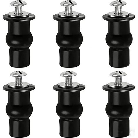 Universal Toilet Seat Fastener, 6 Pieces Screws with Expanding Rubber, Fixing Kit for Toilets, Accessories for Seat, Toilet Seat Hinge for Toilet Bowl, Rubber Material (1/5)