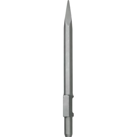 Burin pointu, tige hexagonale, 410 mm