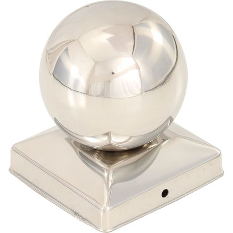 Bouchons de poteau 6 pcs Globe final Acier inoxydable 91x91 mm CFW64014 (1/5)