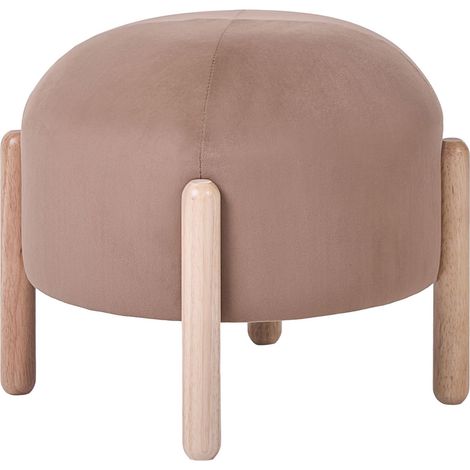 Hocker HELEN Samtstoff Hellbraun