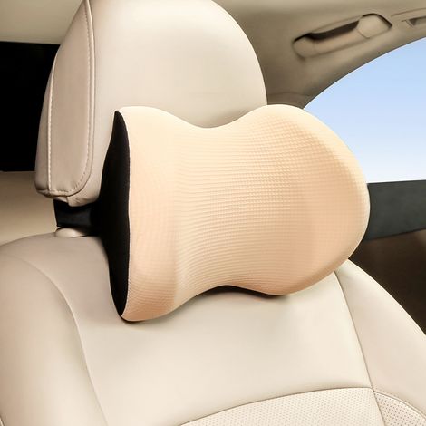 Oreiller d'appui-tête de voiture super confortable, coussin de voiture pour soulager les douleurs cervicales avec ceinture réglable, 100 % mousse à mémoire de forme et housse amovible respirante, desi (1/5)