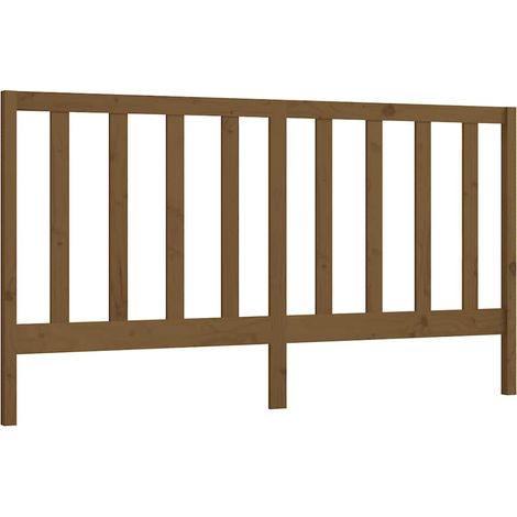 Maison Exclusive - Cabecero de cama madera maciza de pino marrón (1/5)