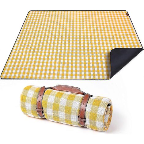Couverture de pique-nique, grande couverture de pique-nique imperméable, tapis de pique-nique pliable pour voyage, camping et randonnée (1/5)