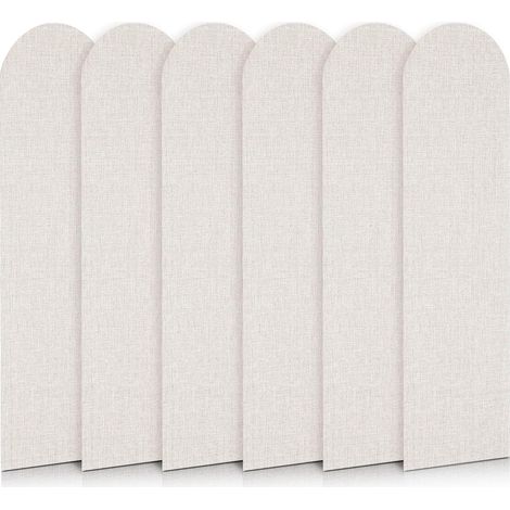 6 pièces de panneaux muraux 3D, rembourrage mural en mousse XPE de 5 mm anti-collision auto-adhésif pour tapisserie d’ameublement pour chambre, chambre d’enfant (blanc) (1/5)