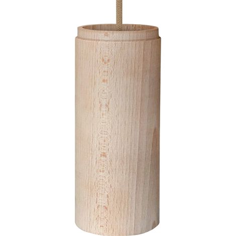 Tub-E27, paralume in legno per lampada a faretto con portalampada doppia ghiera E27