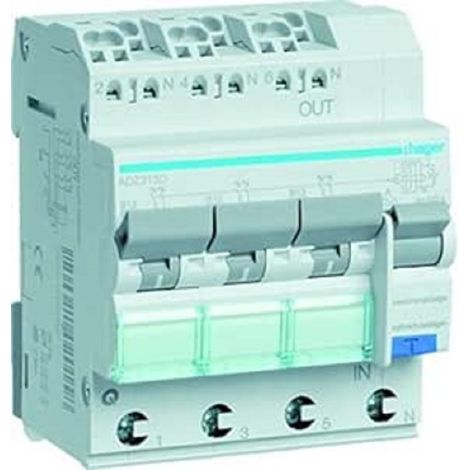 Hager Disjoncteur différentiel RCBO Type A blanc compact