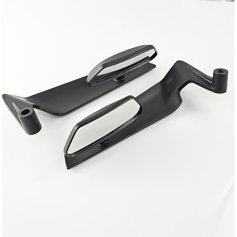 New wide-angle rearview mirror for motorcycles and electric vehicles, universal blade-shaped aluminum alloy reflector. (1/4)