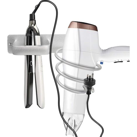 Organizador de pared para accesorios de cabello: secadores, planchas, rizadores.