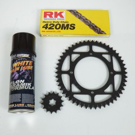 Kit chaîne 14x50 pour moto Kawasaki 85 KX petite roue 2001-2017