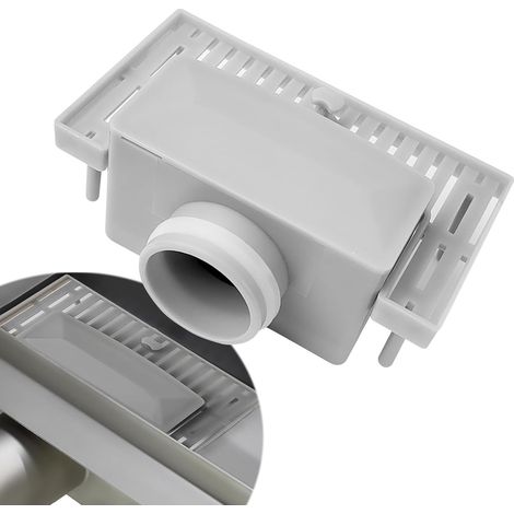 Caniveau de douche anti-odeurs 11,5 x 6,3 x 3,5 cm Anti-odeurs et anti-obstruction Caniveau de douche pour salle de douche, toilettes, cuisine, etc (1/5)
