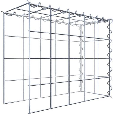 Gabiondeco - Gabion - Element de prolongation en hauteur et en longueur 50 cm x 40 cm x 20 cm (L x H x P). maille 10 x 10 cm. Spirale. Attention il manque deux gril... (1/5)