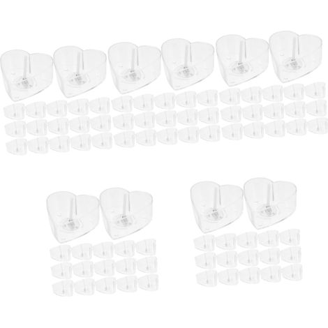 5 Ensembles Kit de Fabrication de Bougies Cœur Plastique Transparent avec Supports Aluminium et Mèches pour Bougies Chauffe Plat DIY Accessoires Polyvalents pour Paraffine Cire de (1/5)