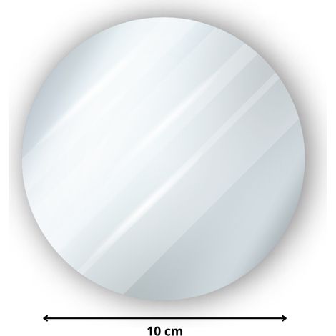 Rond verre acrylique miroir 3 mm - Diamètre 10 cm (100 mm) - Disque verre synthétique - Miroir rond - Plexiglass (1/4)
