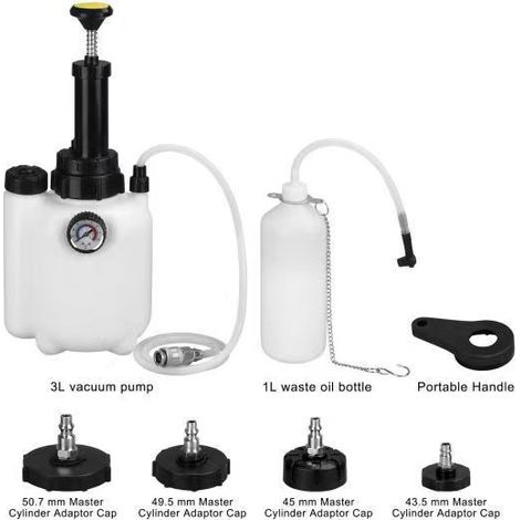 Purgeur De Frein Voiture 3l ,avec 4PCS Adaptateur pour Le Changement De Remplissage D'Huile De BoîTe De Vitesses (1/5)