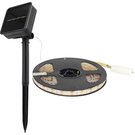 Ruban d'extérieur solaire 90 leds blanc adhésif 300cm avec son capteur