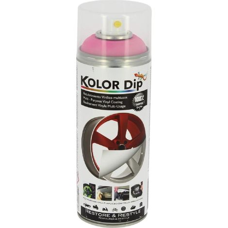 Bombe peinture finition rose fluo - Spray 400ml - KolorDip