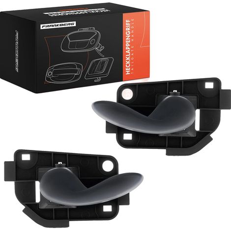 Manilla de puerta, compatible con modelos Fiat Punto, instalación delantera y trasera, color negro, material plástico resistente, acabado superficial pintado. (1/5)