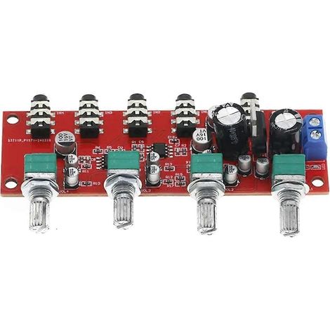 NE5532 Stereo-Audio-Vorverstärker, 4-Kanal-Eingangsmischer, Lautstärkeregler, DIY Smart Home Vorverstärkerplatine (1/5)