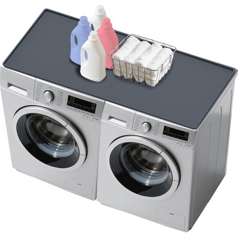 Lave-linge 130 x 65 cm, plan de travail antidérapant, étanche en silicone, avec bord surélevé pour organisation, tapis de protection pour buanderie, cuisine, maison (1/5)
