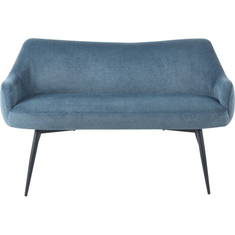 Canapé 2 Places en Tissu Pieds en Métal Banquette Bleu Arendal (1/5)