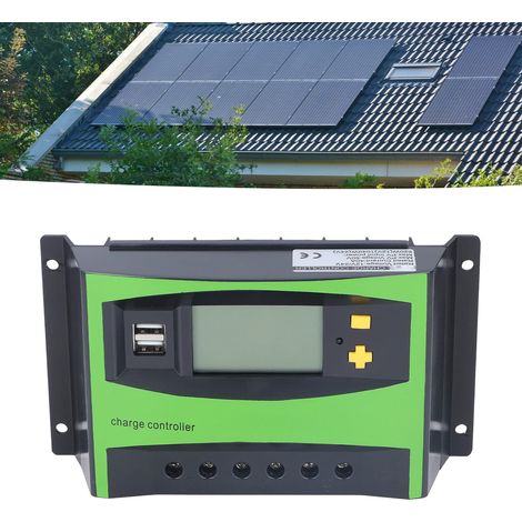 Automatischer 12V/24V 40A Solarladeregler (ohne Energiespeicherfunktion), wasserdicht, mit großem Display und zwei USB-Anschlüssen (1/5)