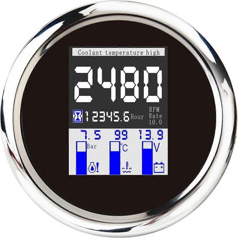 Universeller 85-mm-4-in-1-Multifunktions-Digitaltachometer, schwarz