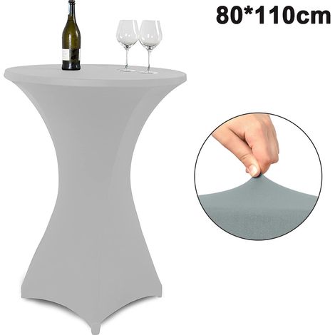 Runde, elastische Cocktailtischdecke, in vier Richtungen dehnbar, ideal für Gartenpartys, DJ-Services, Ausstellungen, Bankette, Hochzeiten und andere Anlässe.