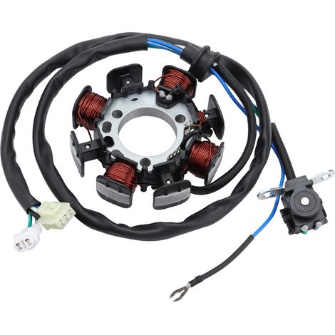 Ignition coil (stator/generator) compatible with Yamaha YFZ450 WXY high-performance motorcycles. Original part number: 5TG-81410-00-00. Fits models from 2004–2009.--DTEKGAZ