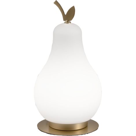 Lampe De Table Wilma 8W Led Intégrée 3000K Blanc/Laiton Satiné, Variateur Tactile, Ip20, 230V, Design En Métal Et Verre - Wilma (1/3)