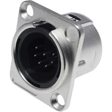 RS PRO-Connecteur XLR Mâle Droit 7 voies Montage panneau, placage Argent ( Prix pour 1 ) (1/2)