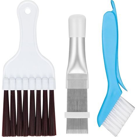 Peignes à Condensateur,3 Pcs Peigne d'Aileron de Condensateur de Climatiseur,Peignes à ailettes de Climatisation,Brosse de Climatiseur, Peigne de Nettoyage pour Climatiseur,Refroidisseur,évaporateur