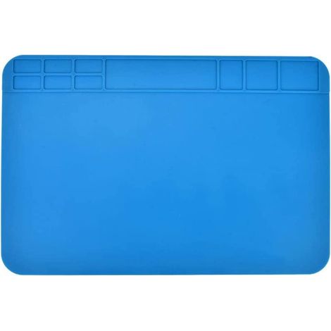 Alfombrilla de silicona para trabajo, alfombrilla de silicona para soldadura, alfombrilla de silicona para reparación de PCB, 30 x 20 cm (1/5)