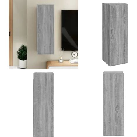 Mueble para TV madera de ingeniería gris Sonoma 30,5x30x90 cm - Mueble colgante - Madera contrachapada