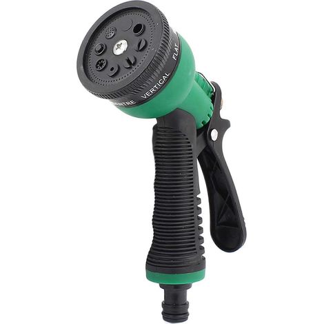Wideskall 7 Way Patterns Heavy Duty Garden Hose Water Pressure Spray Nozzle Sprinkler Head