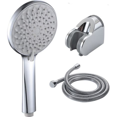 Alcachofa de ducha de alta presión con manguera de 1,5 m, ducha de baño con 6 modos de ducha de mano, cromo (ABS) (1/5)