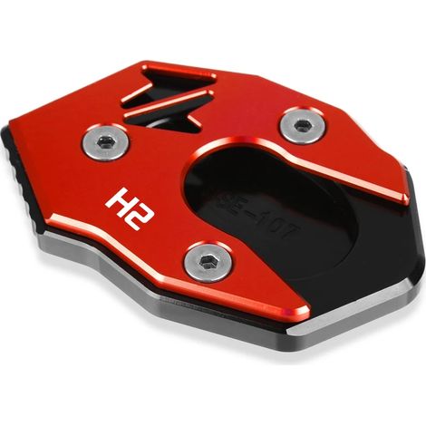 (Logo H2 rouge) Rehausse de béquille latérale pour moto, compatible avec KAWASAKI N-in-ja H2 SX SE 2021 2022 2023 H2SX H2SE maxpower (1/3)