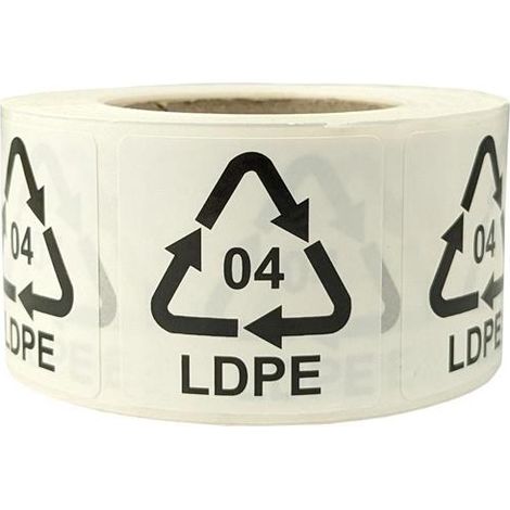 Etiketten f.Italien Maße 35x35mm Haftfolie weiß selbstklebend Aufdruck 04 LDPE (1/2)