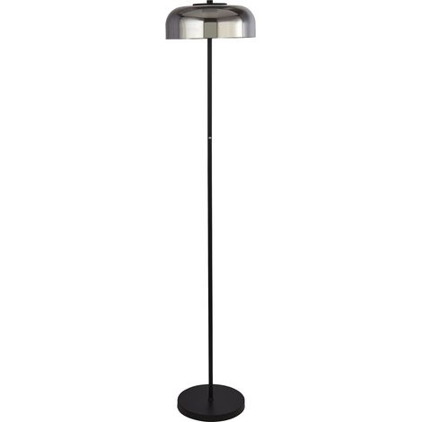Lampadaire LED Searchlight Frisbee 1 Lumière, Noir Mat avec Verre Fumé (1/3)