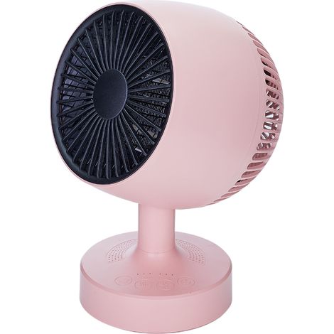 Radiateur électrique oscillant PTC 500W silencieux bureau rose H6 100x200mm (1/5)