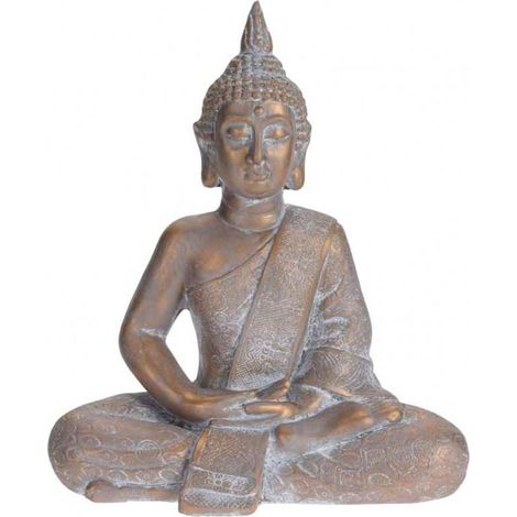 BUDA SENTADO DORADO 41x23 CM
