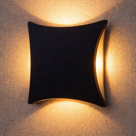 Design LED Wand Leuchte Beleuchtung Außen Lampe Effekt Akzent Strahler IP54